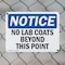 Signmission No Lab Coats Beyond This Point, 10 in W x Rectangle, Plastic OS-2PACK-NS-P-710-L-14675 - alternate 8